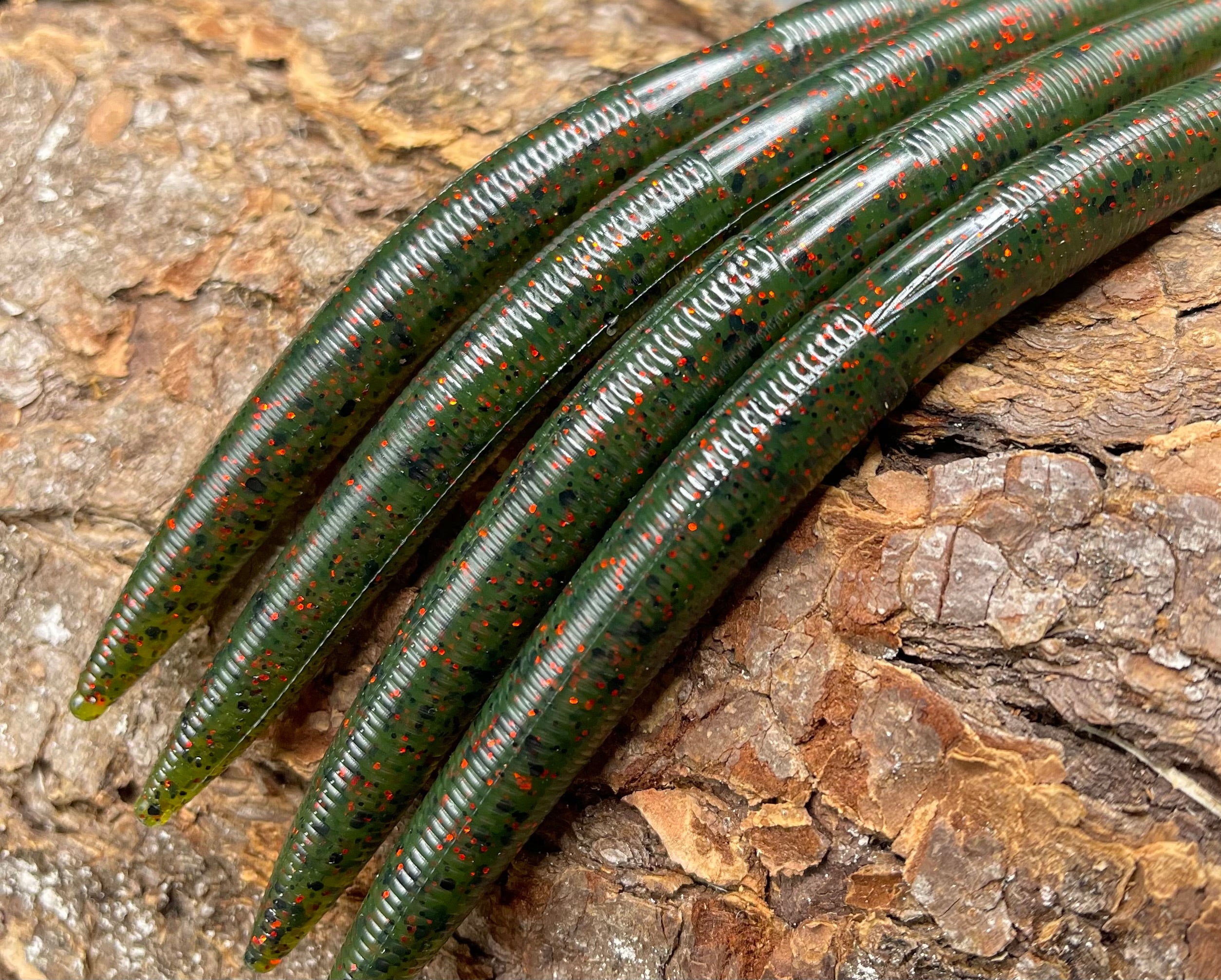 15ct Merthiolate 5 Senko style stick bait worm For Bass Fishing